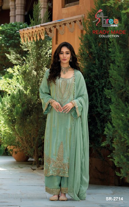 Sr 2714 A To D By Shree Viscose Muslin Pakistani Salwar Suits 